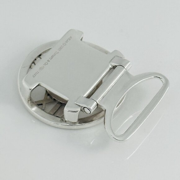 Tiffany & Co Round Atlas Belt Buckle in Sterling Silver Mens Unisex - Picture 4 of 6